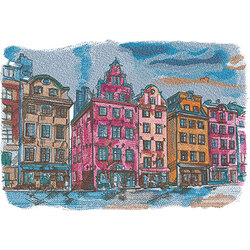 World in Stitches: Stockholm by The Deer's Embroidery Legacy - Download