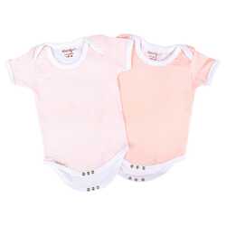 Set of 2 Kimberbell Blushing Peach Baby Bodysuits