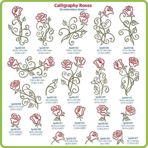 Calligraphy Roses by Lindee Goodall - Download